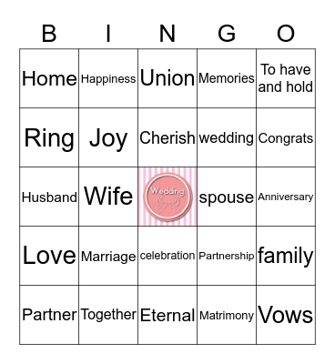 MARRIAGE BINGO Card