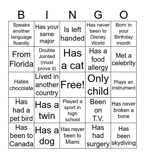 Lynn Launch Opening Activity Bingo Card