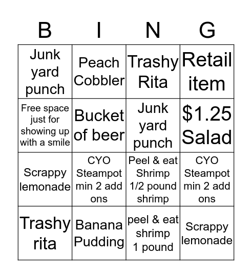 Promo Bing  Bingo Card