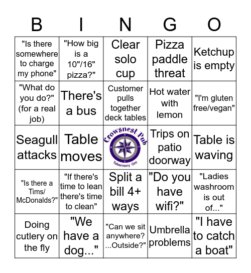 Crowsnest Bingo Card
