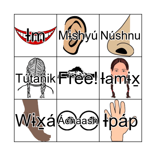 Wawnákwshash Bingo Card