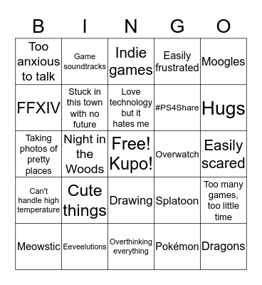 Czaros' Bingo Card