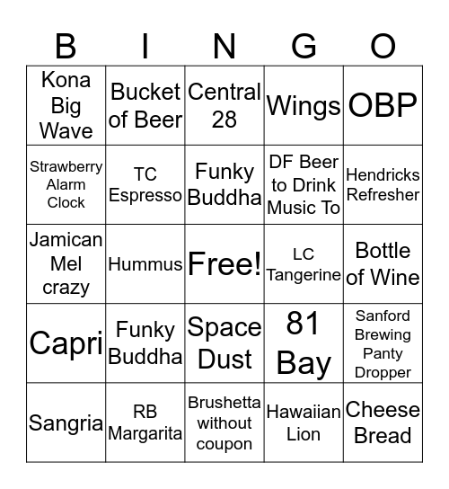 upsell bingo Card