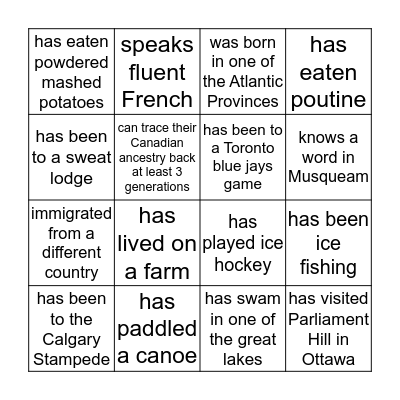 Find Someone Who... Bingo Card