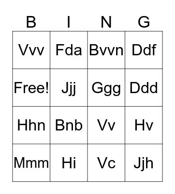 Summer Bingo Card