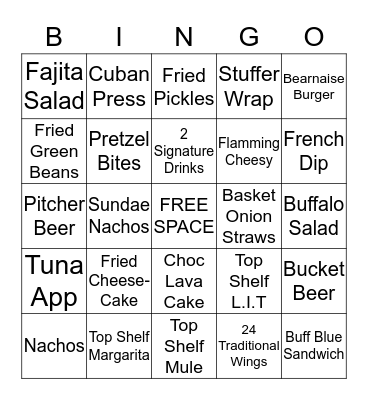 SERVERS Bingo Card
