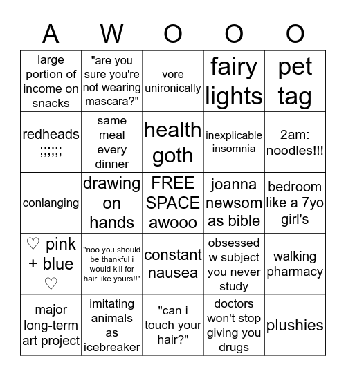 Liska Bingo Card