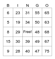bingo caller bingo number generator