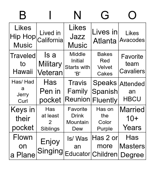 Bingo Card
