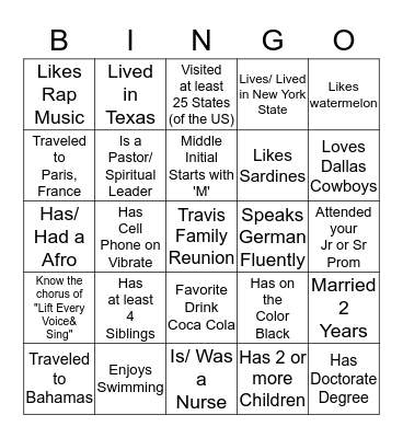 Bingo Card