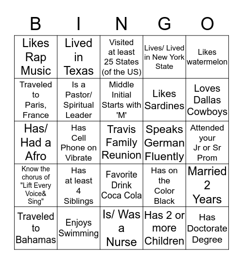 Bingo Card