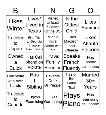 Bingo Card