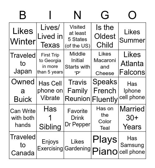 Bingo Card