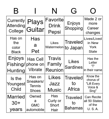 Bingo Card
