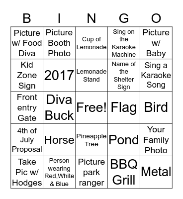 HODGES THING Bingo Card