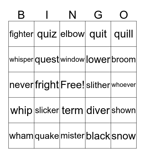 Bingo Blast Bingo Card