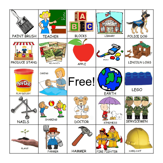 BUILD A BETTER WORLD BINGO Card