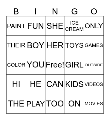 SUMMER VACATION IN ALICES DAYCARE Bingo Card