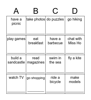 Did you...? Bingo Card