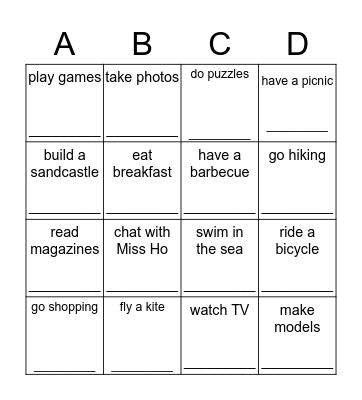Did you...? Bingo Card