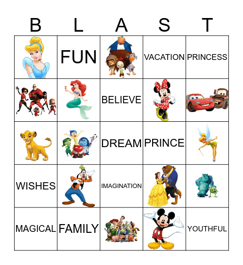 DISNEY Bingo Card