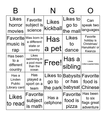 Soehl Bingo Card