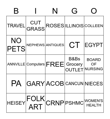 BIRTHDAY BINGO Card