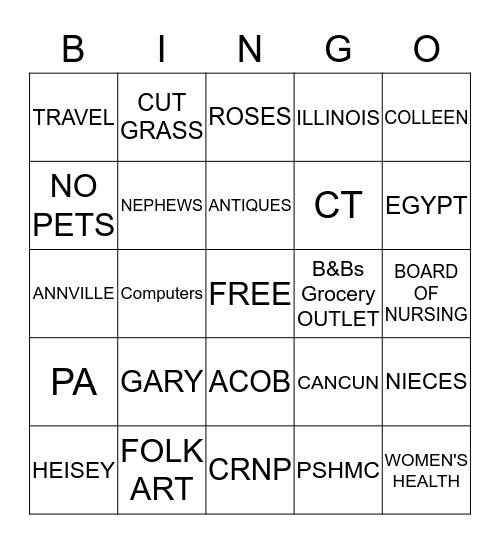 BIRTHDAY BINGO Card