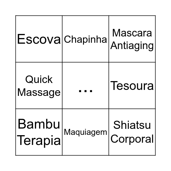 Bingo da Villa Bingo Card
