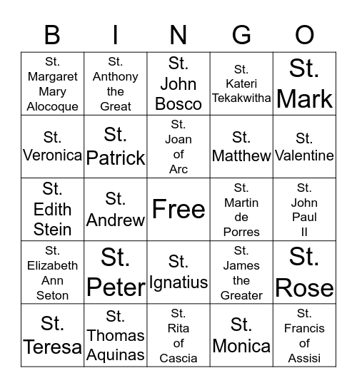 saint-bingo-card