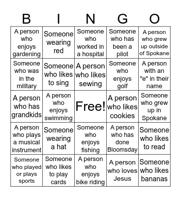 Ocean Commotion Bingo Card