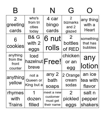 June 29 Moose Crew Bingo Card