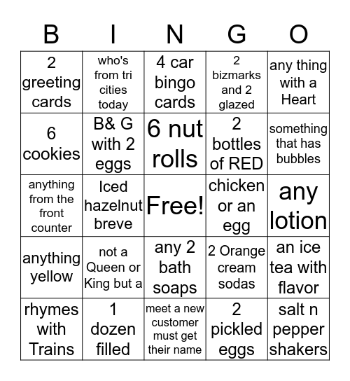 June 29 Moose Crew Bingo Card