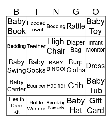 MEGAN AND JASON'S BABY BINGO Card