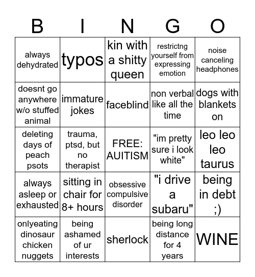 Untitled Bingooliv Bingo Card