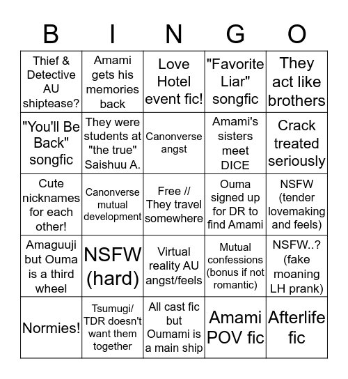 astri's oumami bingo Card