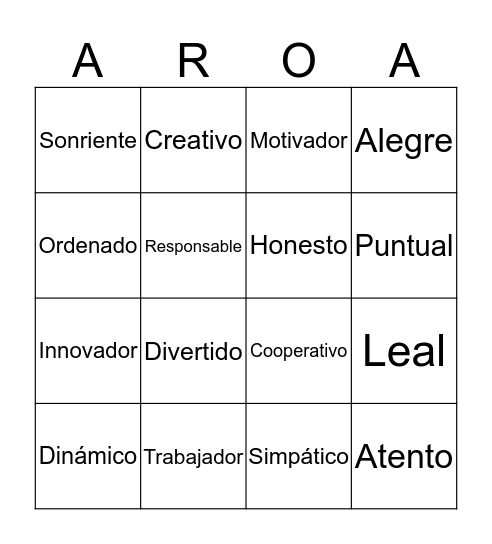 Un maestro humanista se distingue por ser: Bingo Card