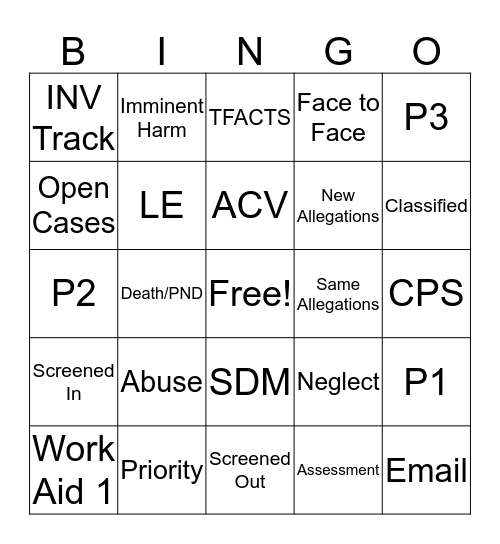 CAH Bingo (Policy 14.3) Bingo Card