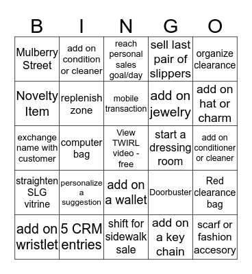 4th of July BINGO - Kate Spade Bingo Card