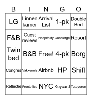VAKJARGON Bingo Card