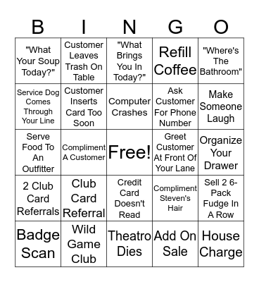 Bingo Flamingo!!! Bingo Card