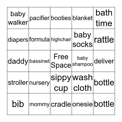 BABY BINGO Card