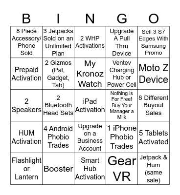 Cyera's July Bingo Card