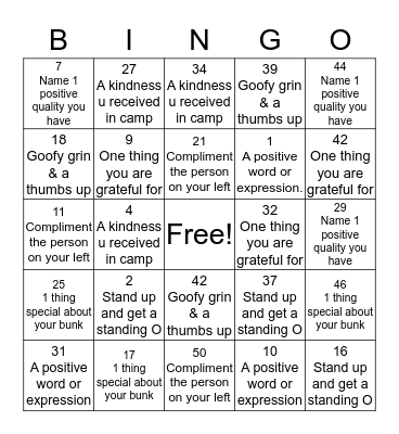 Simcha BINGO!!! Bingo Card