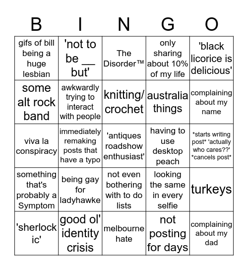 Bing-Gul Bingo Card