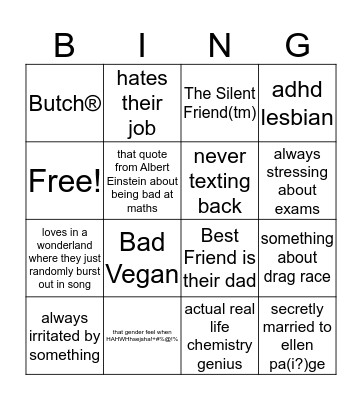 Eva Bingo Card