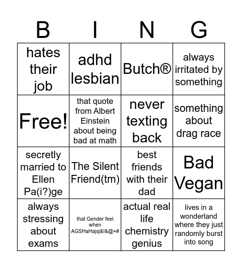 Eva Bingo Card