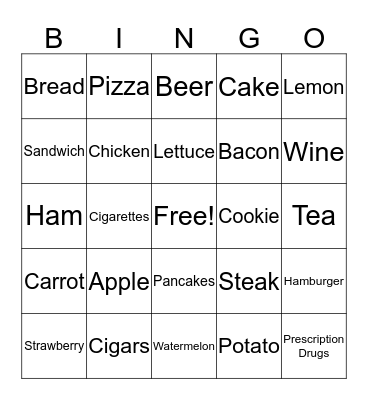 Word of Wisdom Bingo Card