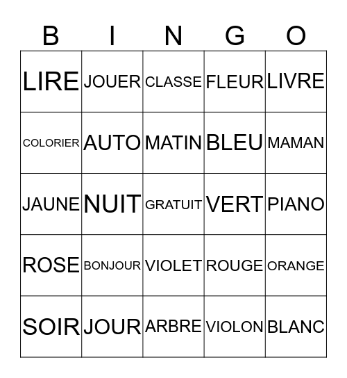 BINGO Card