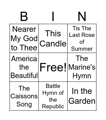 Independence Day Bingo Card